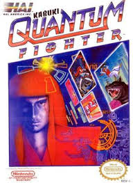 Kabuki Quantum Fighter NES cover showing a kabuki-style character with flowing hair used as a weapon.