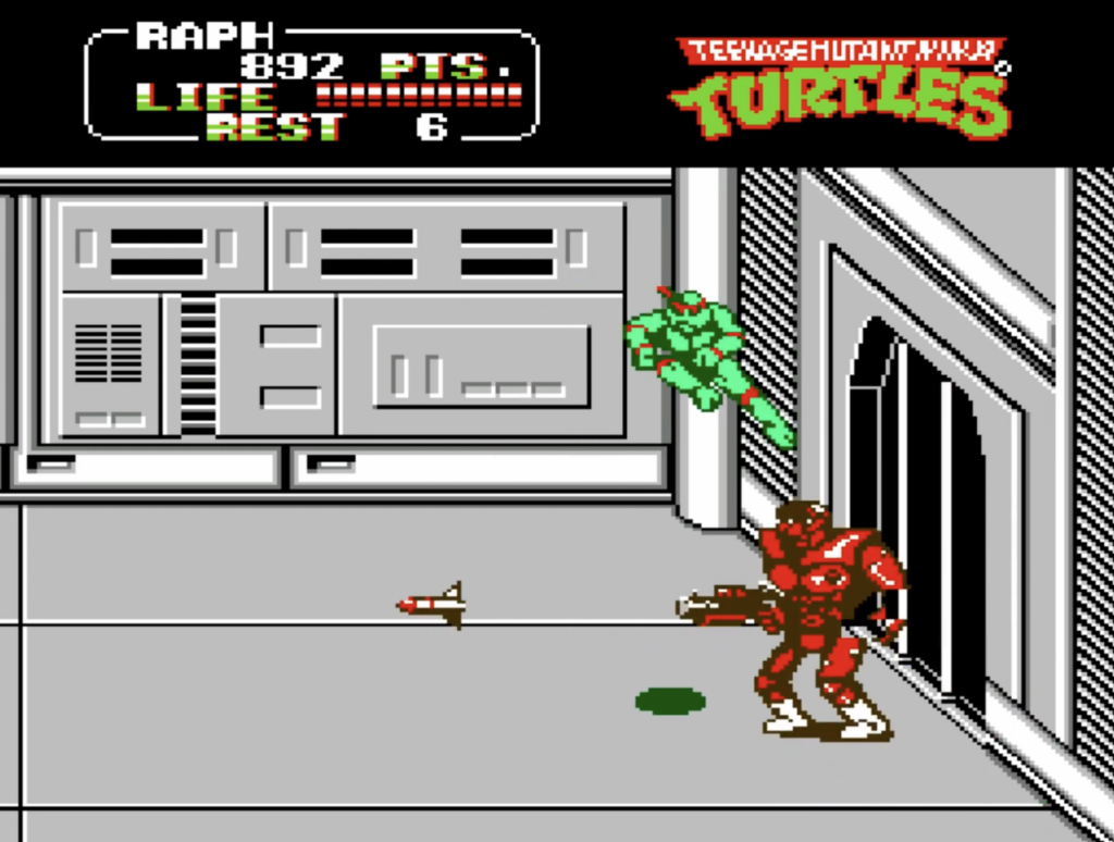 General Traag Boss Fight TMNT 2 Arcade NES.