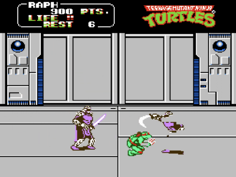 The Shredder Boss Fight TMNT 2 NES.