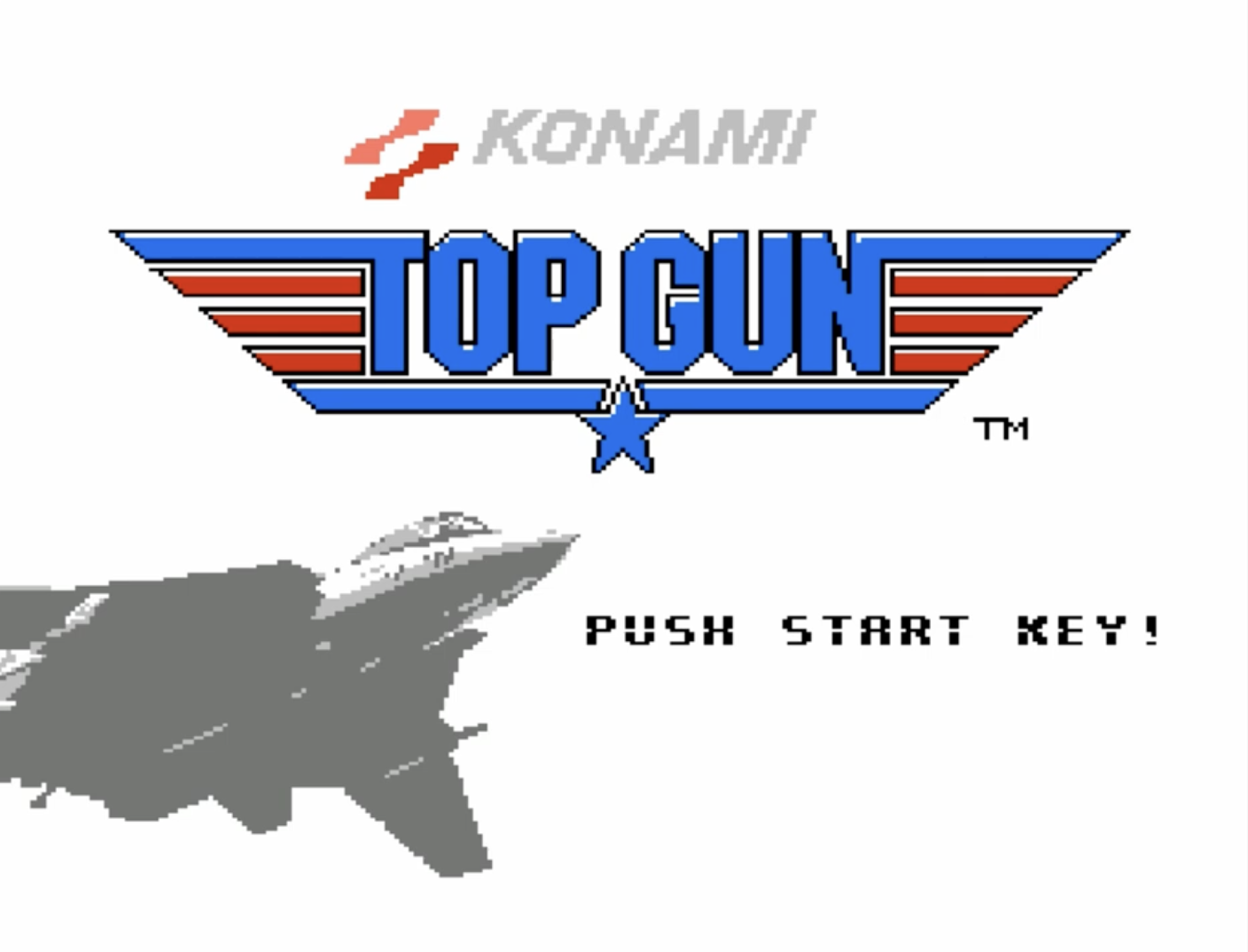 Top Gun title menu screen