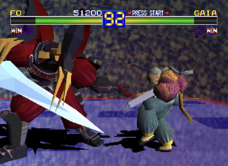 Battle Arena Toshinden Fo is fighting the final boss.