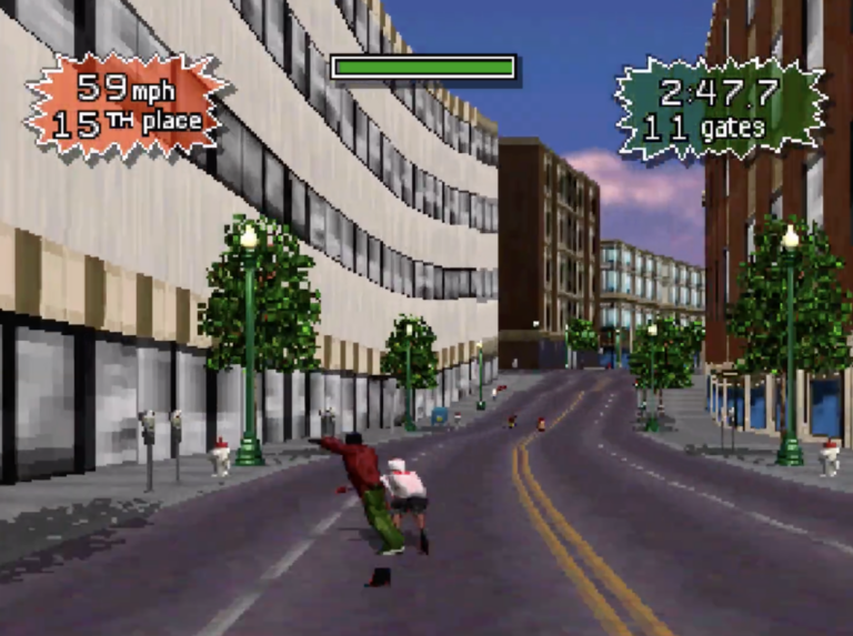 Xtreme the player is punching other opponents that are racing.